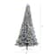 9.5ft. Pre-Lit Flocked British Columbia Mountain Fir Artificial Christmas Tree, Multicolor Globe Bulbs